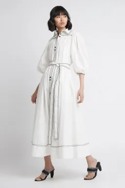 Aje Epiphany Shirtdress  White Size 8 for rent on The Volte - image 1
