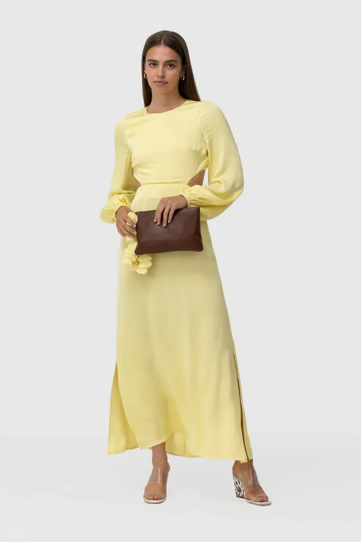 The Wolf Gang Marrakesh Cut Out Dress Lemon Size 6 - Image 5