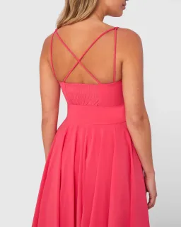 By Johnny Party Button Midi Dress Pink Size 10  for rent on The Volte - image 3