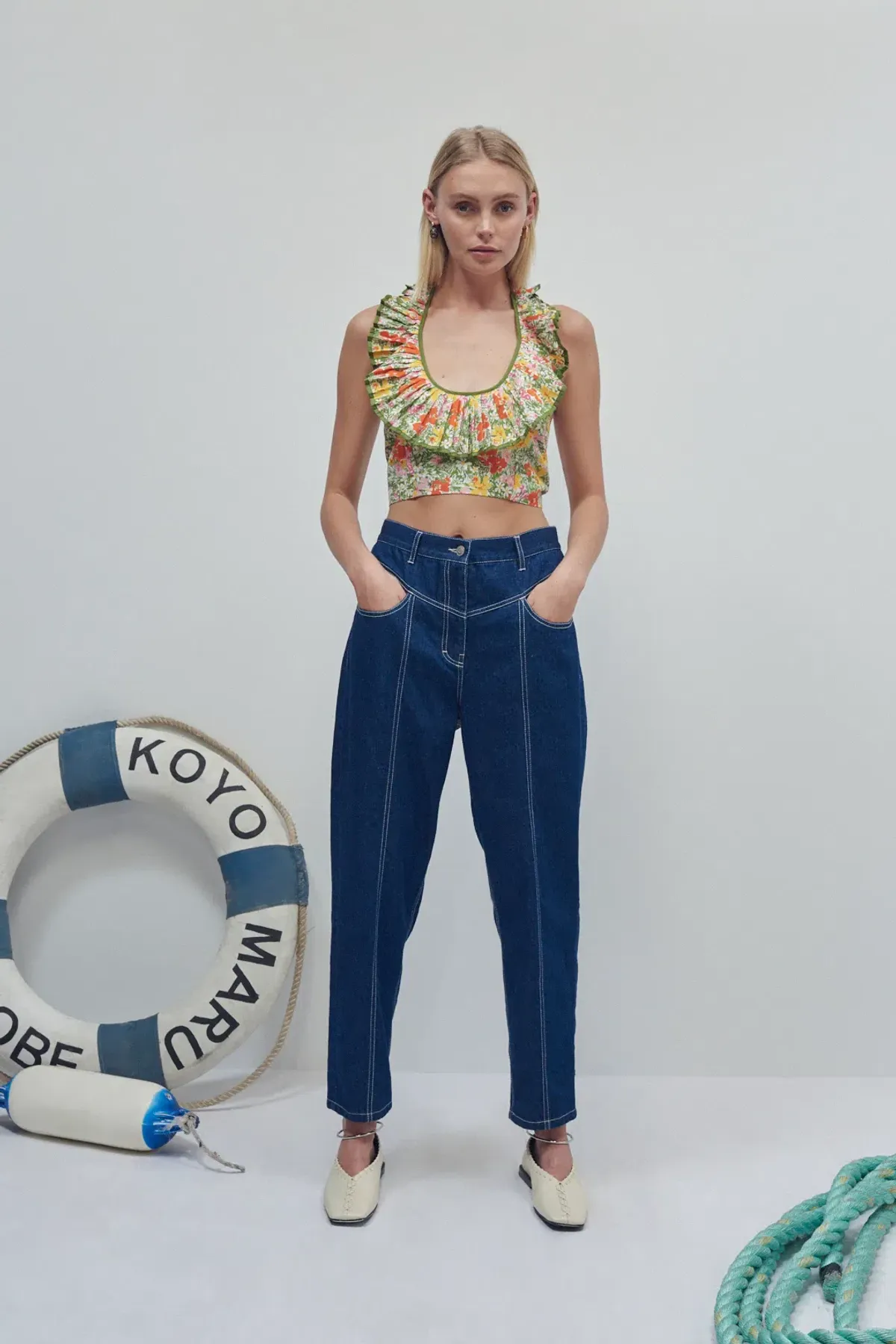 Alemais Cabana Apron Crop Top Multi Size 8 - Image 1