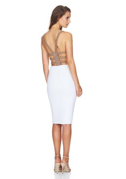 Nookie Sexy Back Bodycon Dress White Size S for rent on The Volte - image 2