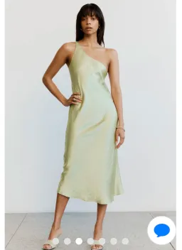 Third Form Crush Bias One Shoulder Midi Dress Apple Green Size 8 for rent on The Volte - image 4
