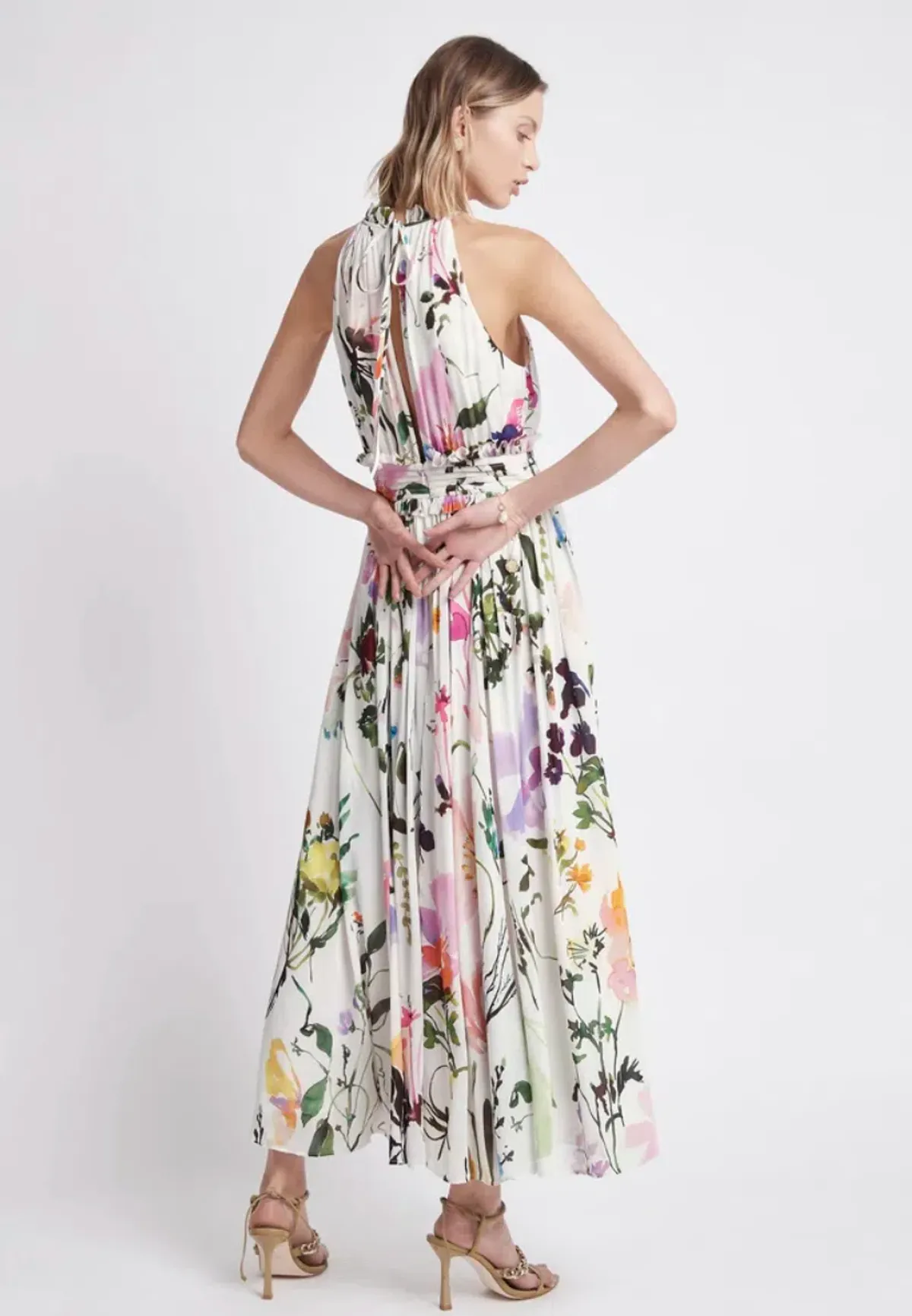 Aje Introspect High Neck Midi Dress Print Size 6  - Image 4