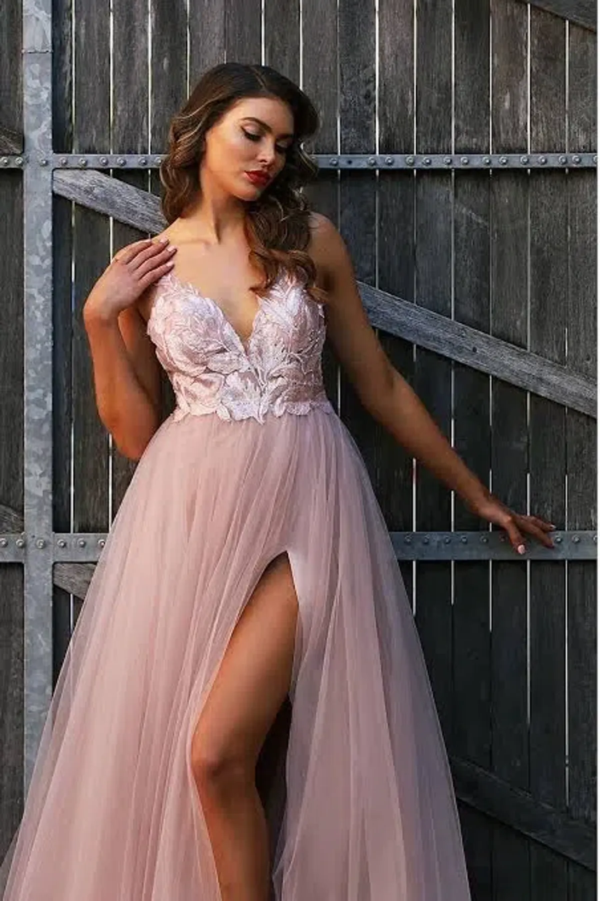 Jadore Odette Gown Blush Size 8 - Image 3