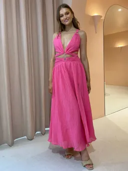 Issy Hoops Dress in Blossom Pink Size 8 for rent on The Volte - image 2