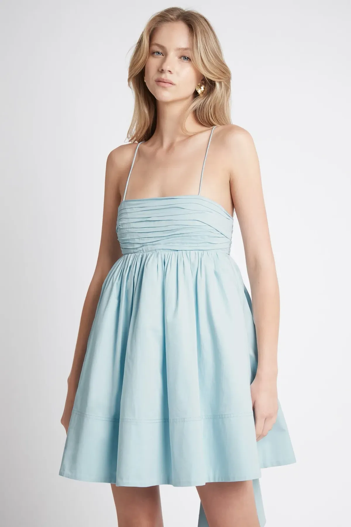 Aje Cantina Mini Bow Back Dress in Ice Blue Size 10 - Image 2