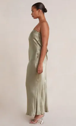 Bec & Bridge Moon Dance Strapless Dress Sage Green Size 14 for rent on The Volte - image 3
