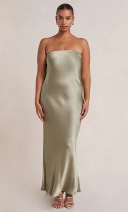 Bec & Bridge Moon Dance Strapless Dress Sage Green Size 14 for rent on The Volte - image 1