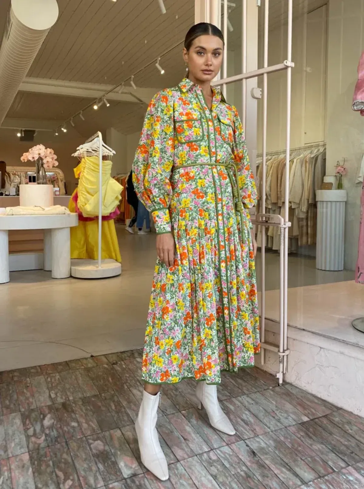 Alemais Cabana Midi Shirtdress Print Size 8  - Image 5