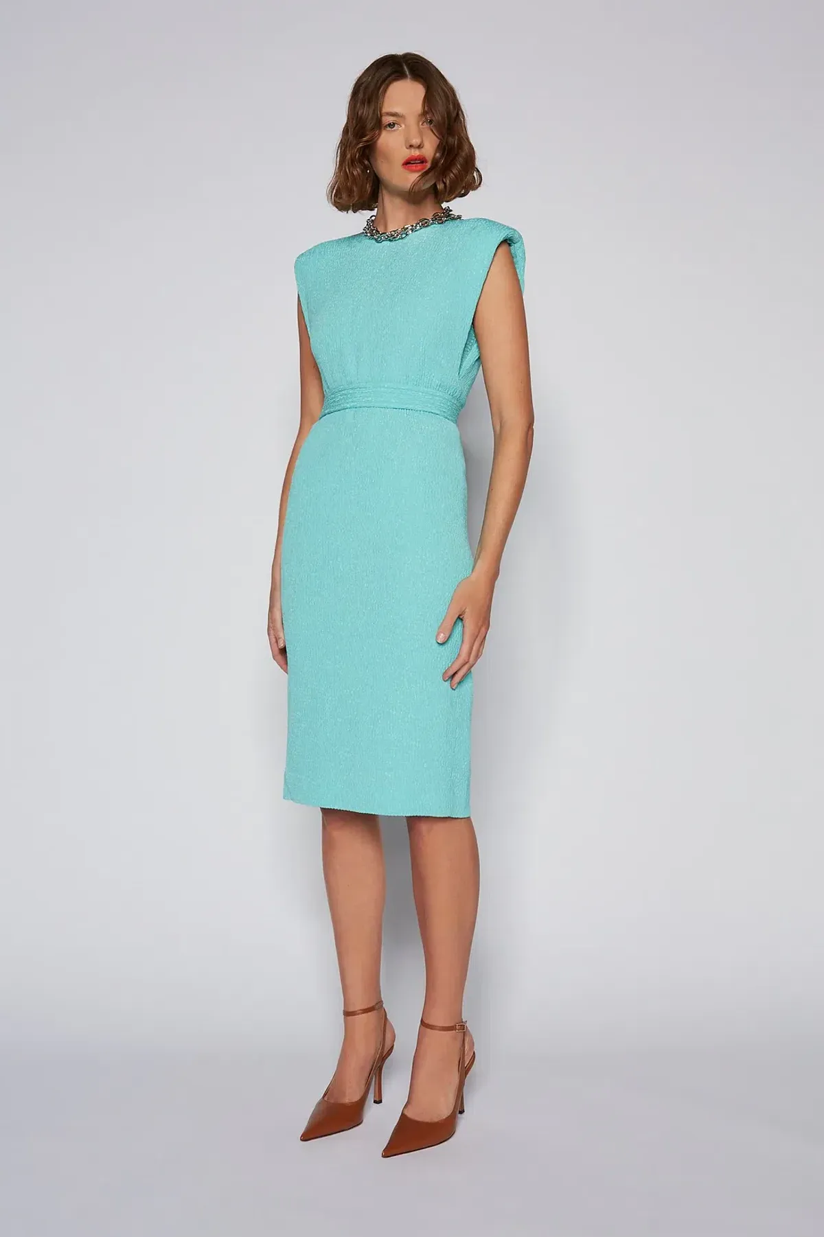 Scanlan Stretch Reptile Dress Mint Size 8  - Image 1
