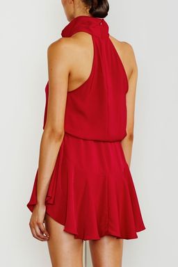 High Neck Drawstring Mini Dress for rent on The Volte - image 2