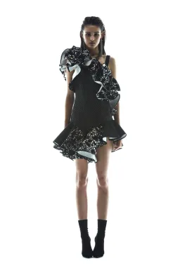 Asilio Untamed Heart Mini Dress Black Size 6 for rent on The Volte - image 1