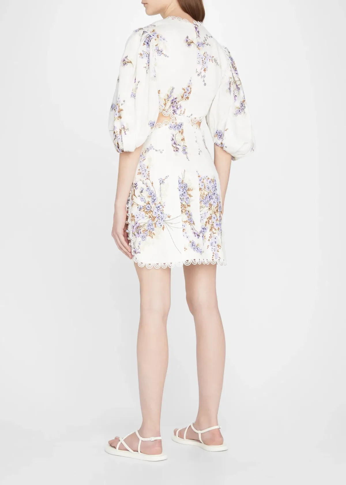 Zimmermann Jude Cut Out Mini Dress Print Size 8 - Image 2