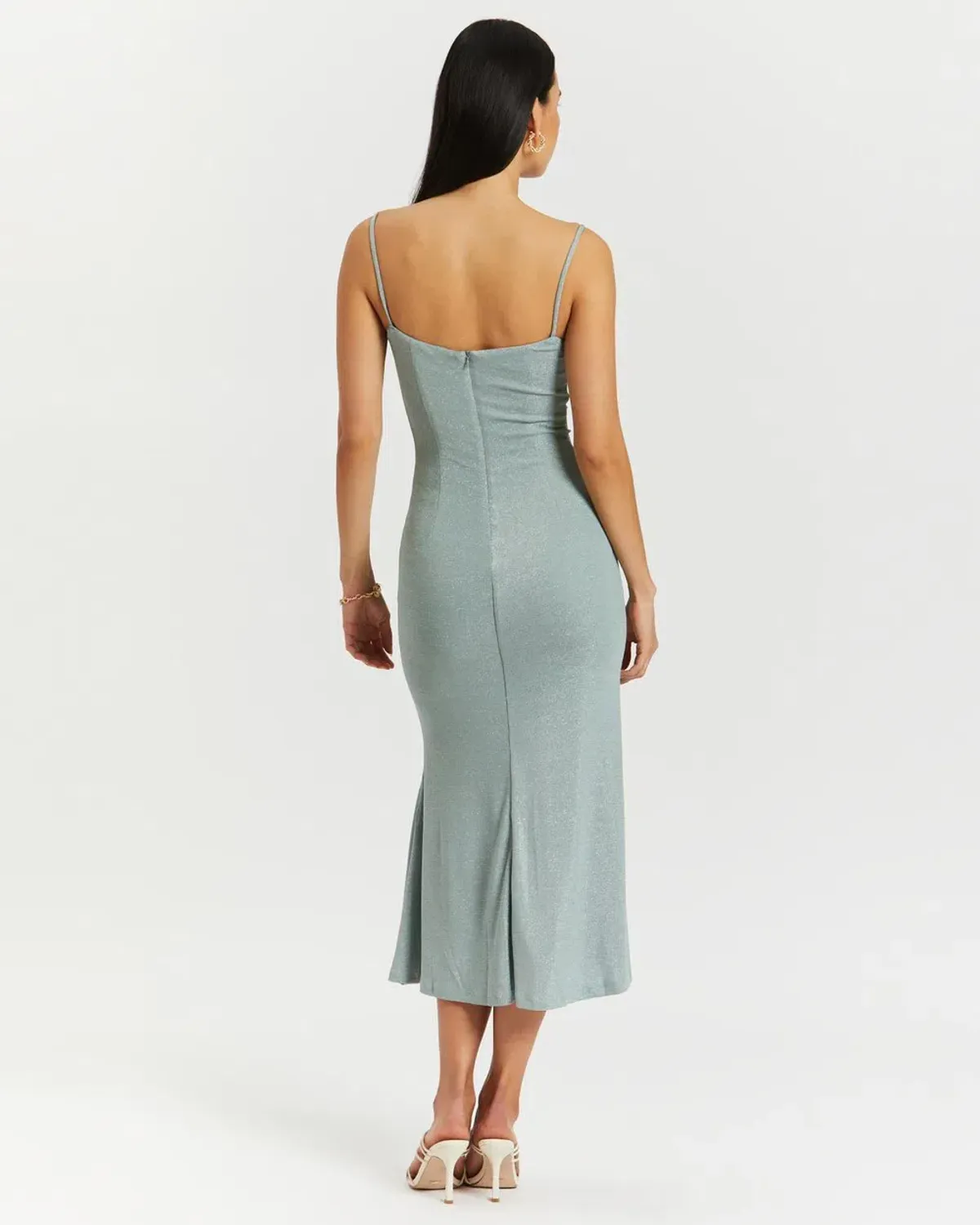 MISHA Josette Dress Metallic Seafoam Size 6/XS - Image 2