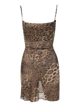 MISTRESS ROCKS ALL OUT LEOPARD PRINT BIAS CUT COWL NECK DRESS for rent on The Volte - image 9