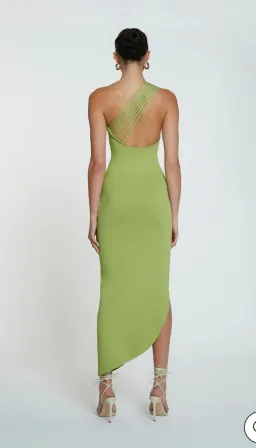 By Johnny Window Check Asymmetric Knit Midi Dress Size XS for rent on The Volte - image 2
