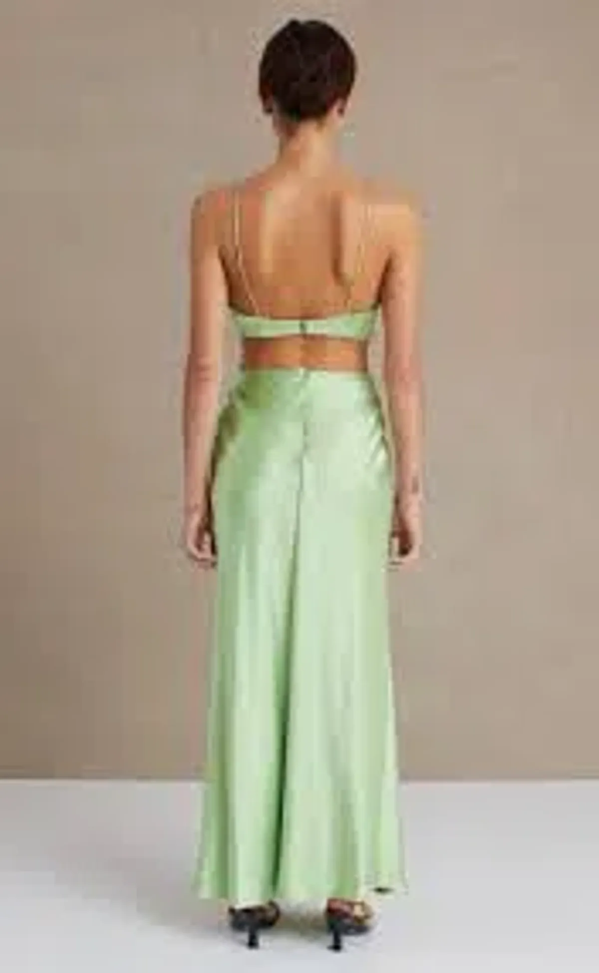 Bec & Bridge Ciao Bella Maxi Dress Green Apple Size 12 - Image 3
