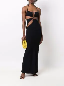 Christopher Esber Displace Dress Black Size 8 for rent on The Volte - image 1