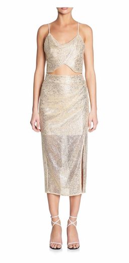 Manning Cartell flash bulb top and skirt set metallic size 8 for rent on The Volte - image 1