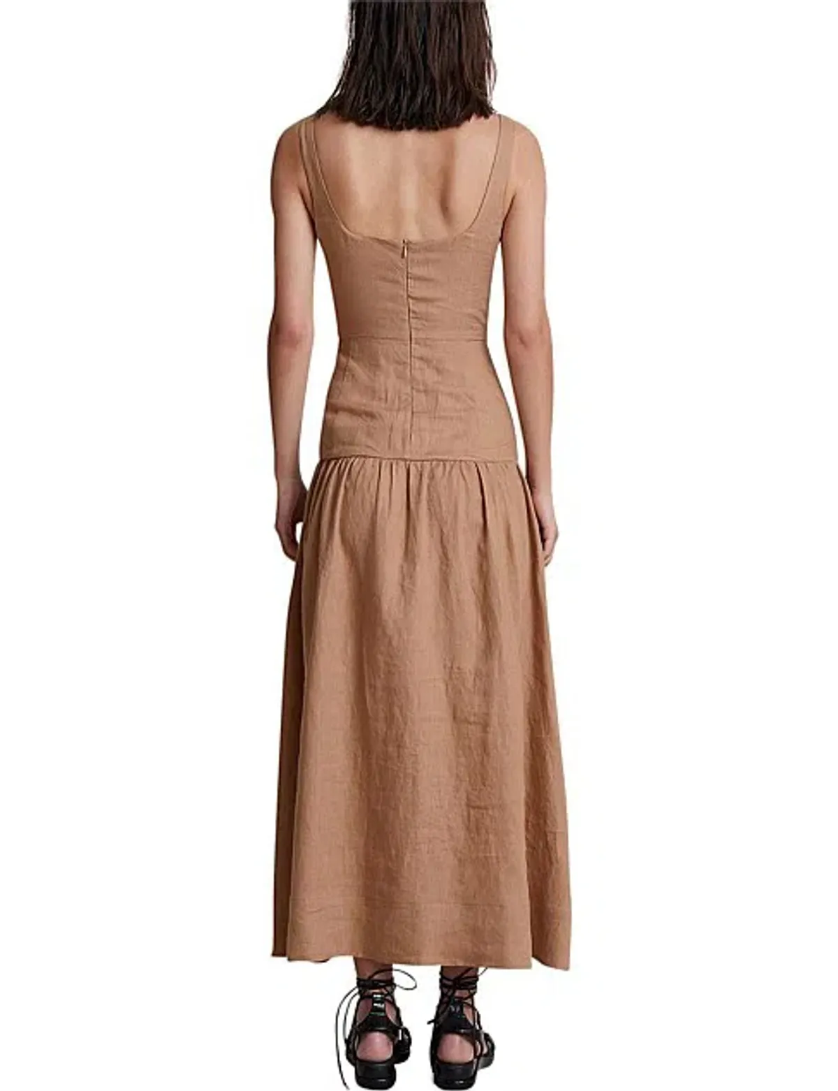  BEC & BRIDGE CAMEL ALAMOS MIDI DRESS - SIZE 6 AU/2 US (RRP $350) - Image 4