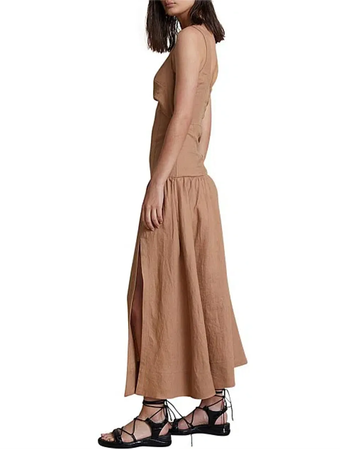  BEC & BRIDGE CAMEL ALAMOS MIDI DRESS - SIZE 6 AU/2 US (RRP $350) - Image 3