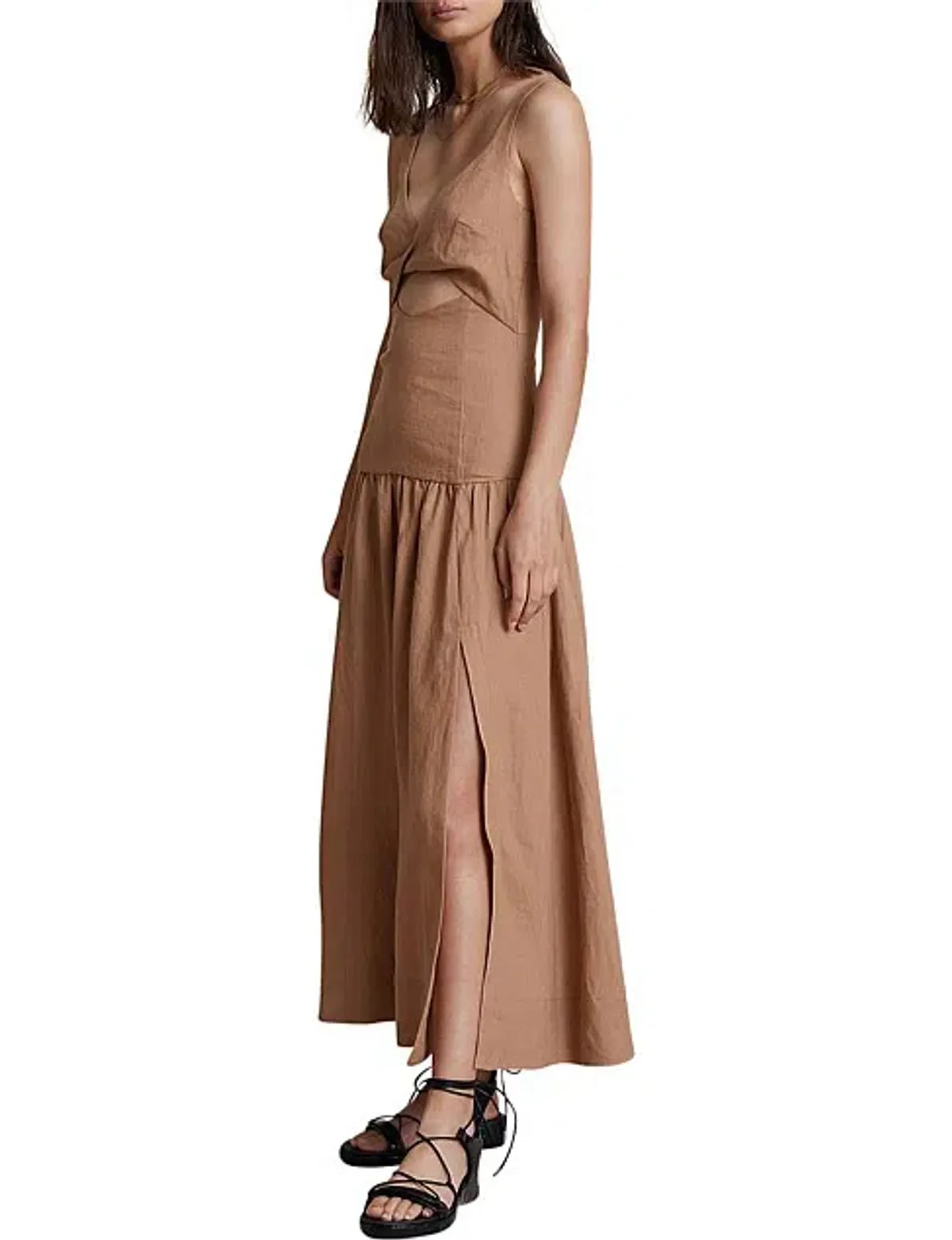 BEC & BRIDGE CAMEL ALAMOS MIDI DRESS - SIZE 6 AU/2 US (RRP $350) - Image 2
