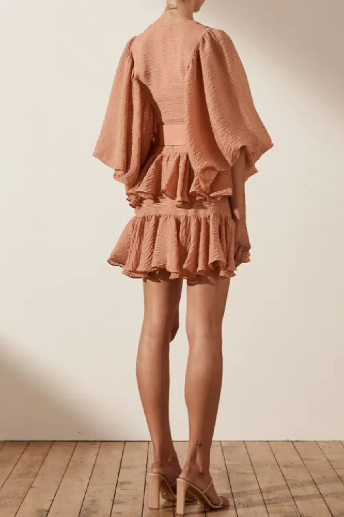 Shona Joy Charlotte Mini Dress in Desert Rose Size 8 - Image 15