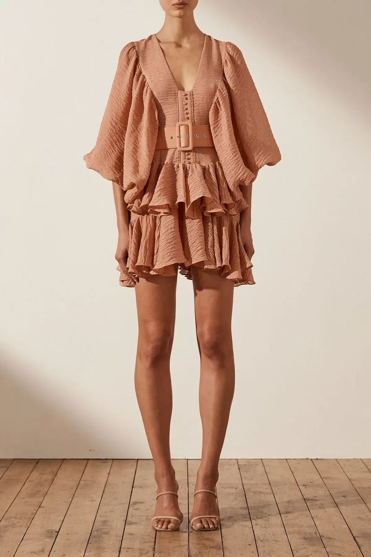 Shona Joy Charlotte Mini Dress in Desert Rose Size 8 - Image 12