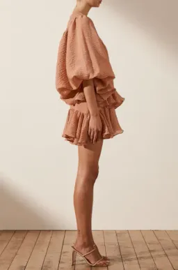Shona Joy Charlotte Mini Dress in Desert Rose Size 8 for rent on The Volte - image 14