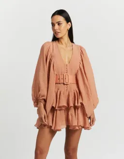 Shona Joy Charlotte Mini Dress in Desert Rose Size 8 for rent on The Volte - image 6