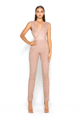 Portia and Scarlett Savanah Rose Gold Jumpsuit Size S for rent on The Volte - image 2