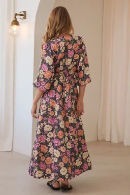 Kivari Hope Linen Maxi Dress Print Size 8 for rent on The Volte - image 2