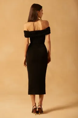 Misha Maylee Slinky Jersey Midi Dress Black Size 12 for rent on The Volte - image 2