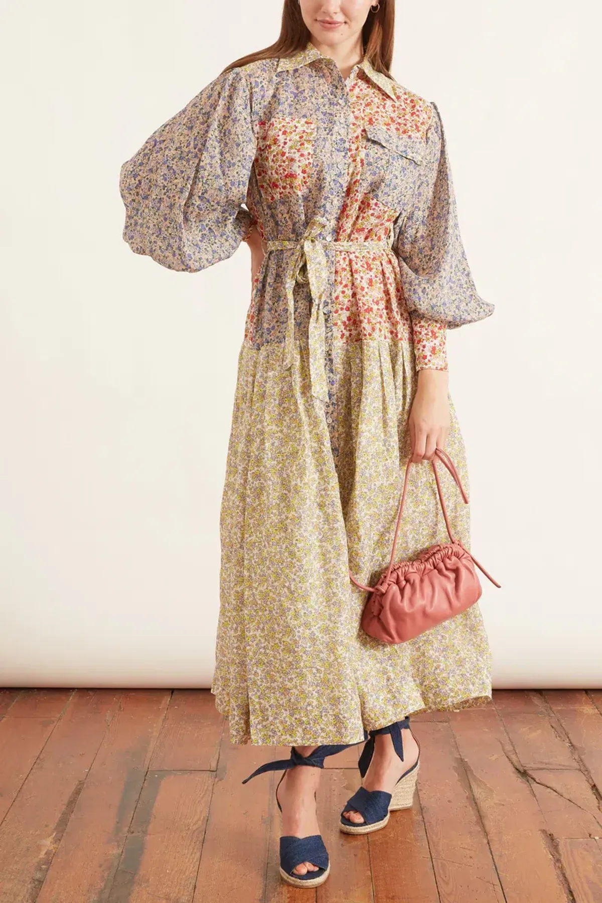 Alemais Lucia Patchwork Shirt Dress Print Size 10 - Image 1