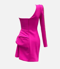 Meraki Izar Neon Dress Pink Size 8 for rent on The Volte - image 3