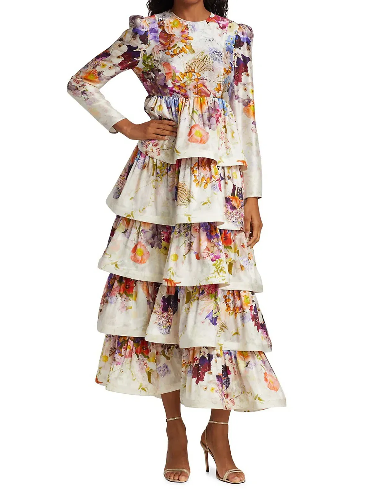 Zimmermann Prima Tiered Midi Dress Floral Size 1 / Au 10 - Image 2
