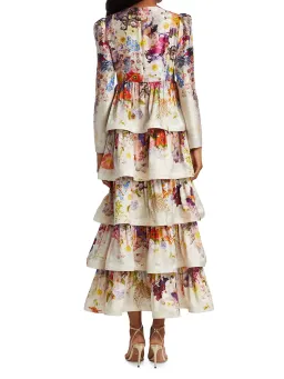 Zimmermann Prima Tiered Midi Dress Floral Size 1 / Au 10 for rent on The Volte - image 3