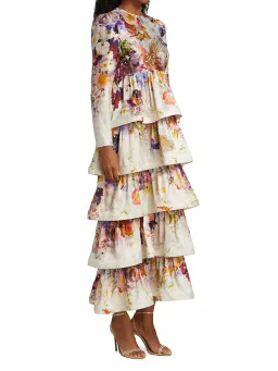Zimmermann Prima Tiered Midi Dress Floral Size 1 / Au 10 for rent on The Volte - image 4