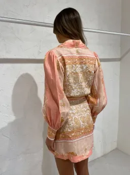 Alemais Ursula Mini Shirtdress Pink/Print Size 6 for rent on The Volte - image 2