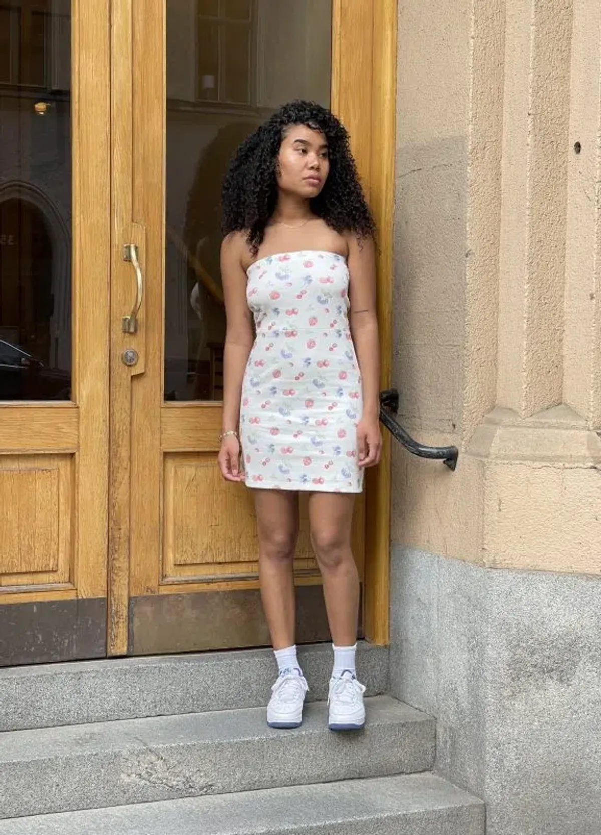 Djerf Avenue Tube Dress Summer Berries Print Size 6 - Image 1