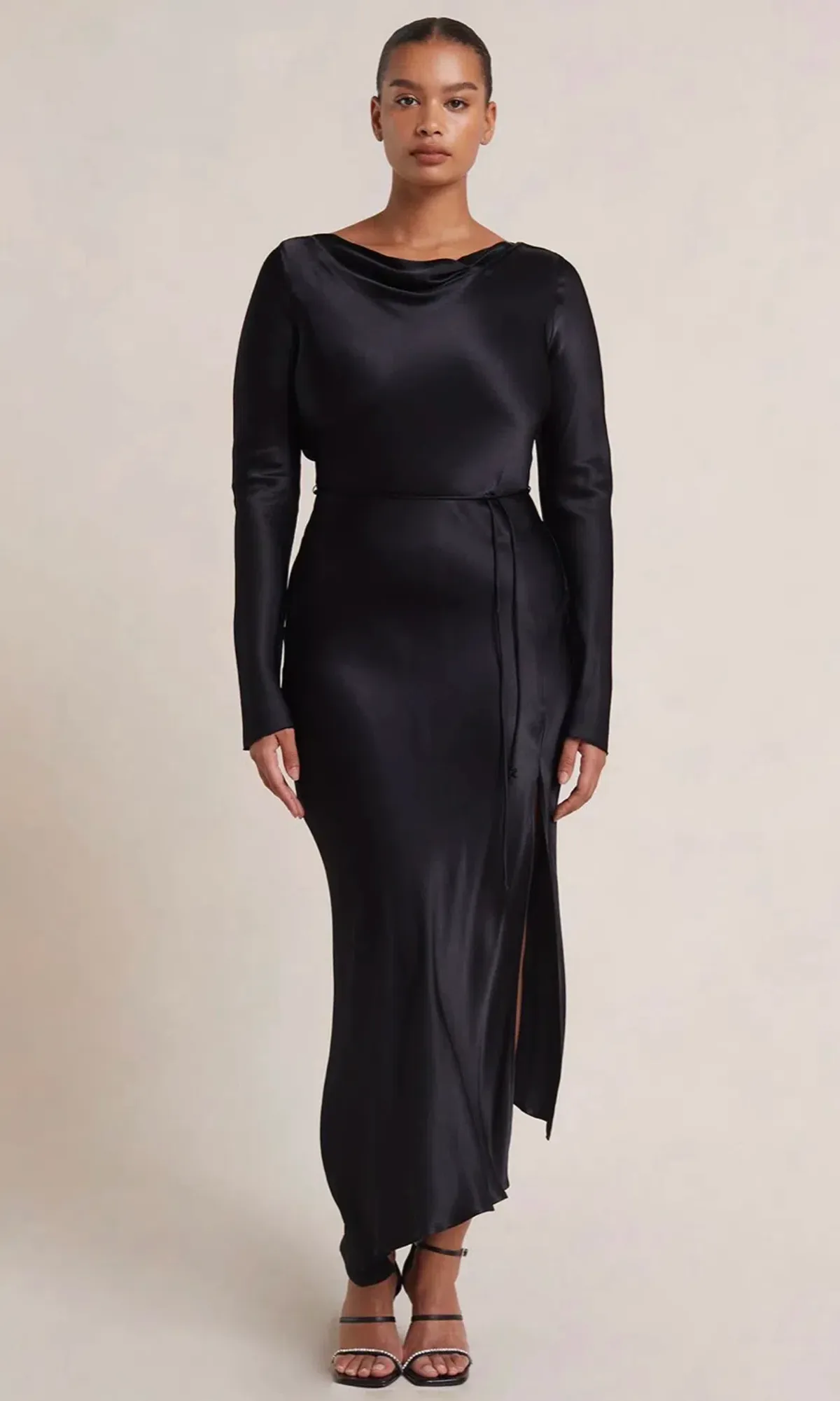 Bec & Bridge Moon Dance Long Sleeve Maxi Dress Black Size 10  - Image 1