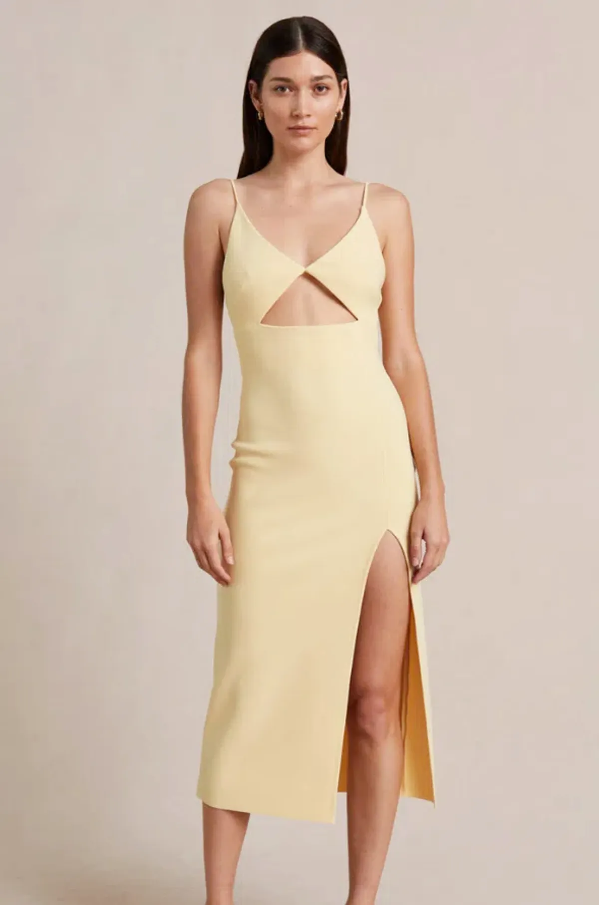Bec & Bridge Josette Midi Dress Yellow Size 8 - Image 1