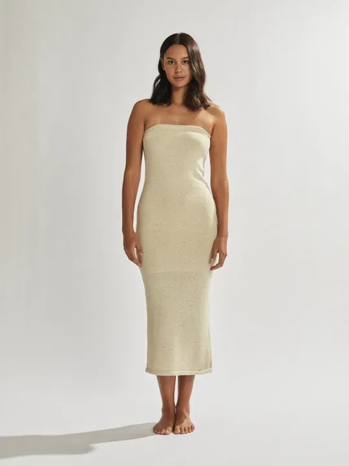One Mile the Label Cora Maxi Dress Custard Size 6 - Image 1
