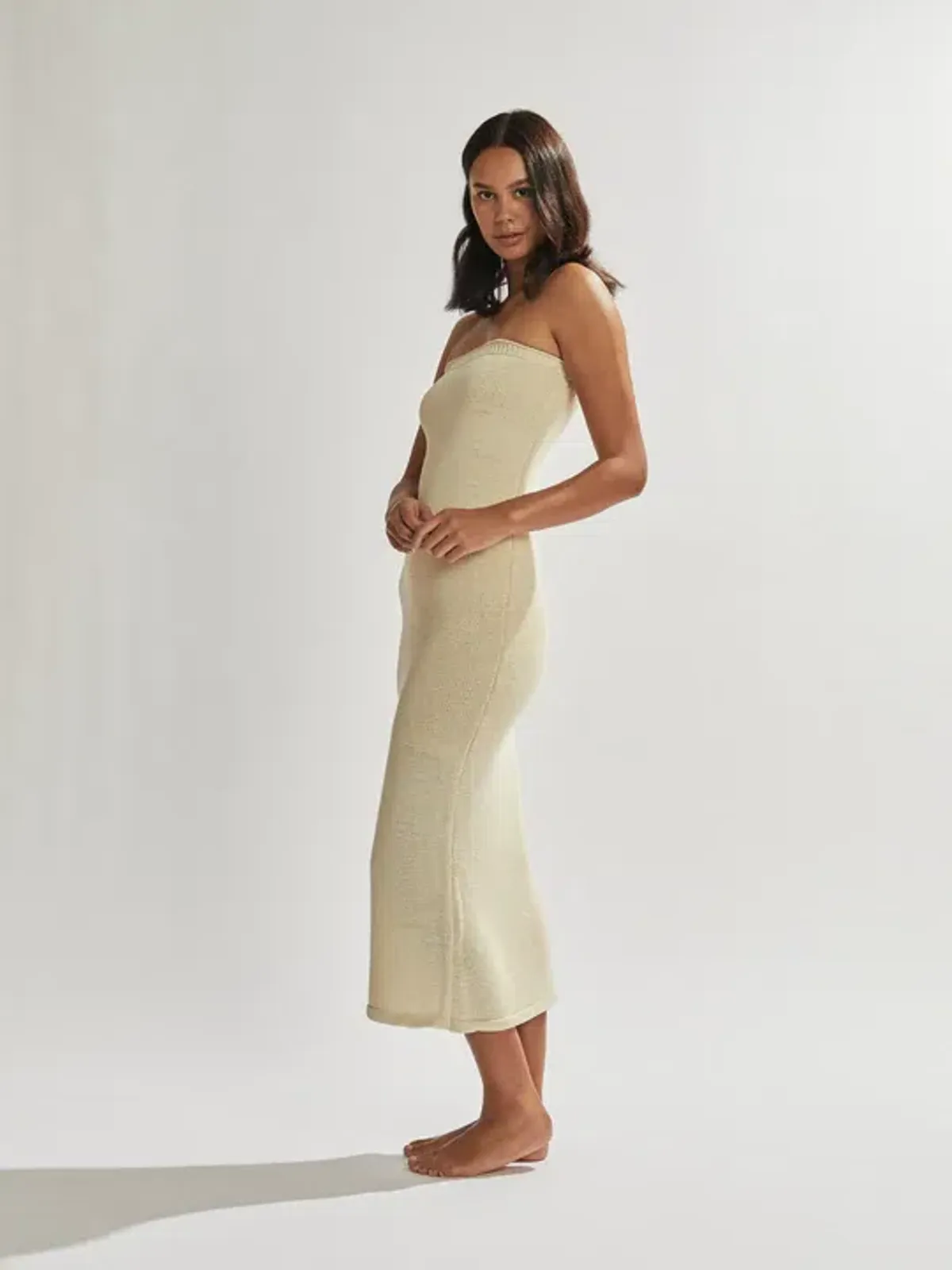 One Mile the Label Cora Maxi Dress Custard Size 6 - Image 2