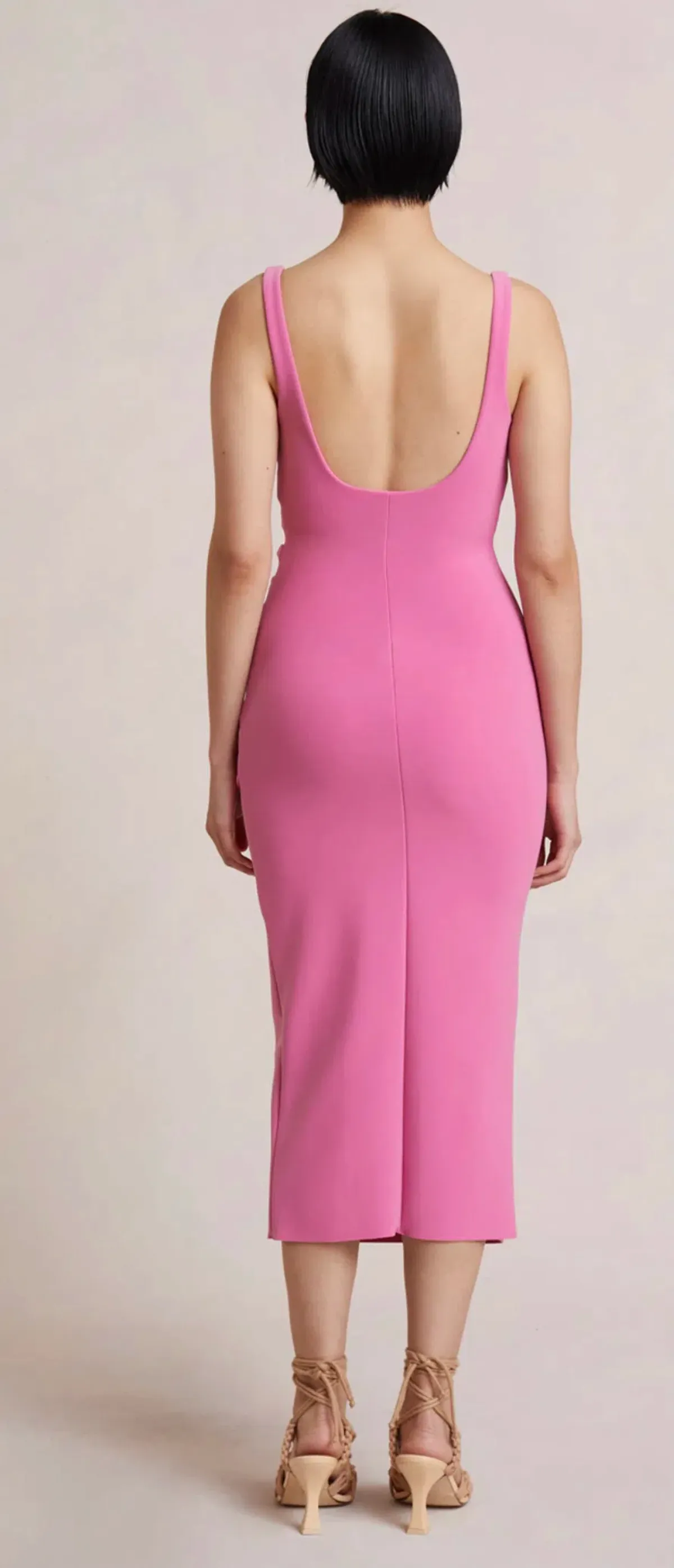 Bec and Bridge Karina Tuck Midi Dress Pink Size 8 - Image 2