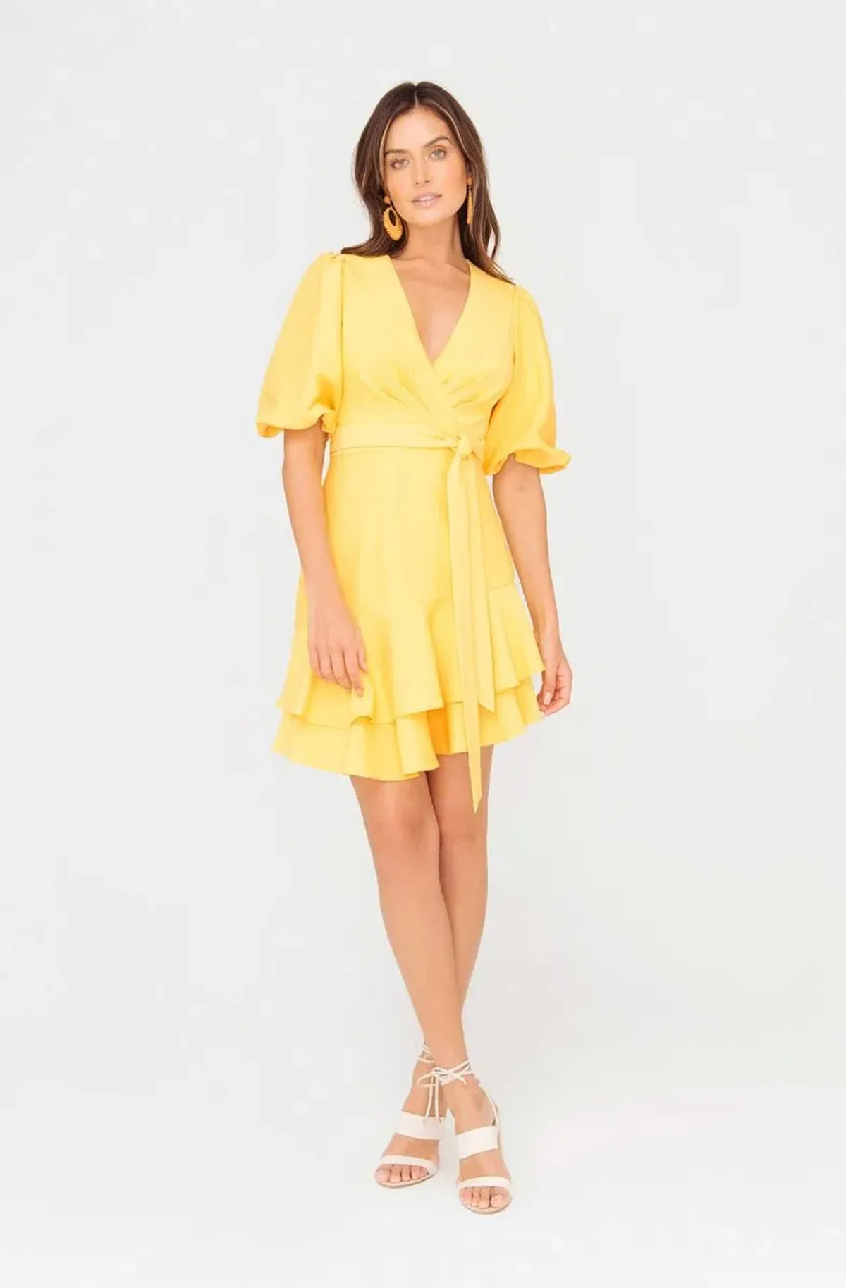 Sheike Bravado Mini Dress Yellow Size 10 - Image 1