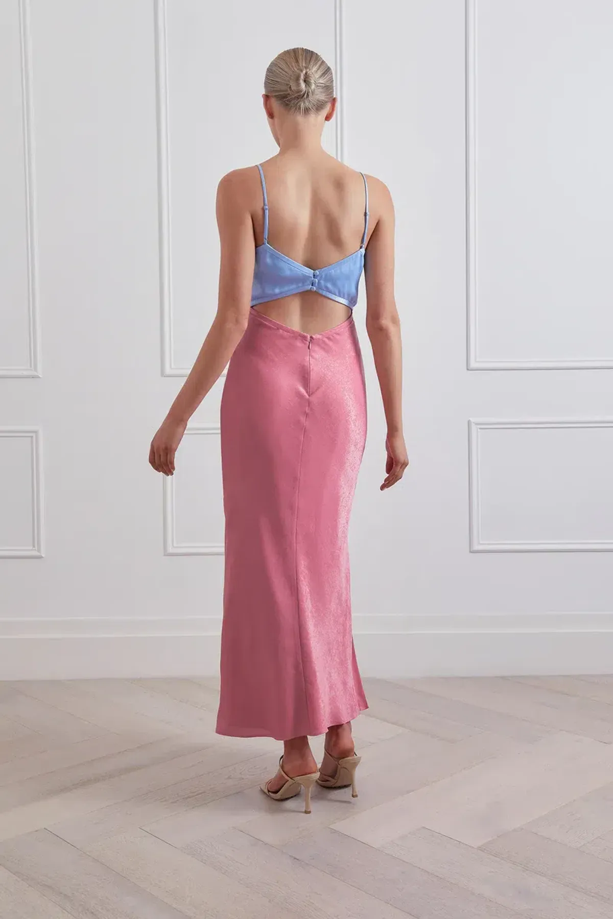 San Sloane Alona Midi Dress Pink Size 10 - Image 2