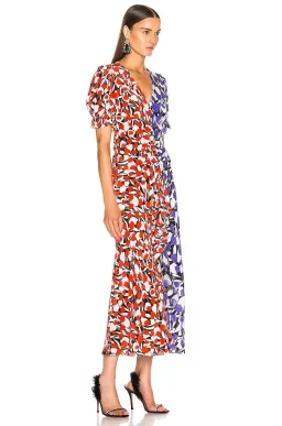 Rixo London Ariel Tulip Bicolor Midi Dress Print Size 8  for rent on The Volte - image 3