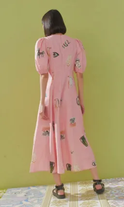 Alemais Cleo Midi Dress Pink Size 10 for rent on The Volte - image 2