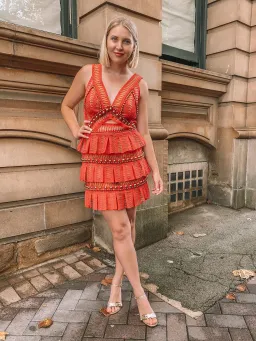Thurley Crescent Dress in Red Size 10 for rent on The Volte - image 1
